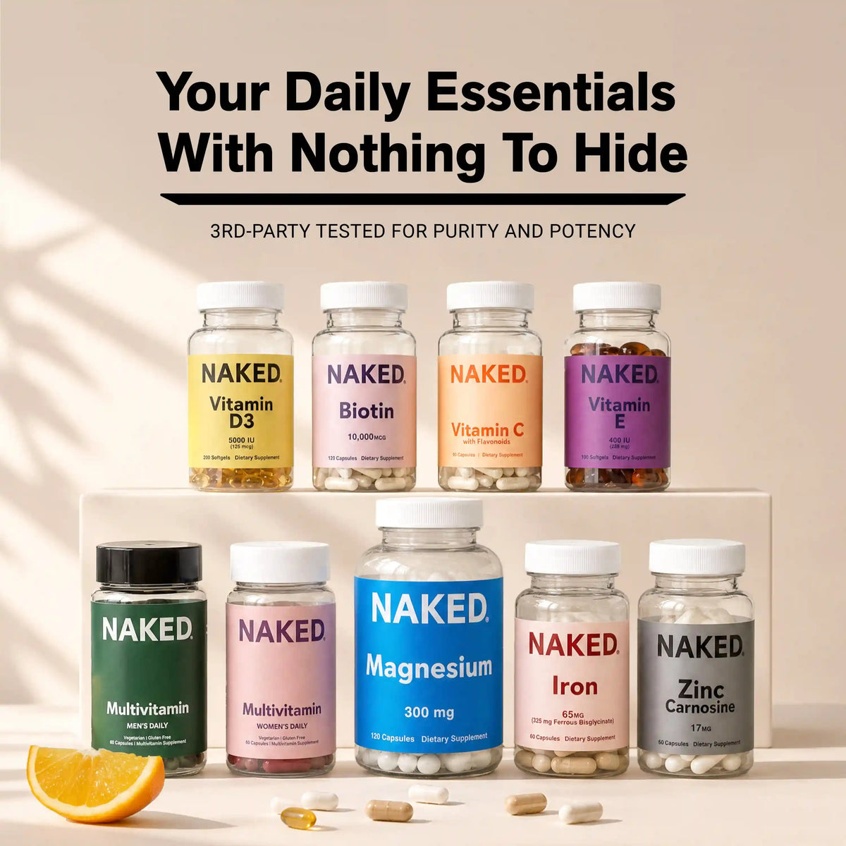 Daily Vitamin E Supplement | Naked Vitamin E - 100 Softgels