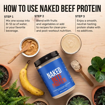Vanilla Beef Protein Powder | Naked Vanilla Beef Protein - 1.2LB