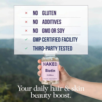 Daily Biotin Supplement | Naked Biotin - 120 Capsules