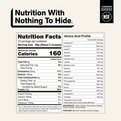 Chocolate Whey Protein Powder 1lb | Naked Chocolate Whey - 1LB