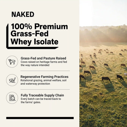 Chocolate Peanut Butter Grass-Fed Whey Isolate Protein Powder | Naked Whey Isolate - 2LB