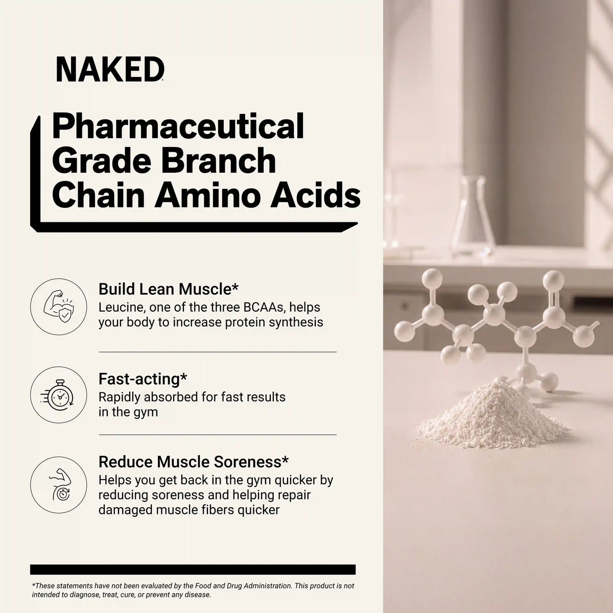 Strawberry Lemonade Branched Chain Amino Acids | Naked BCAAs - 34 Servings