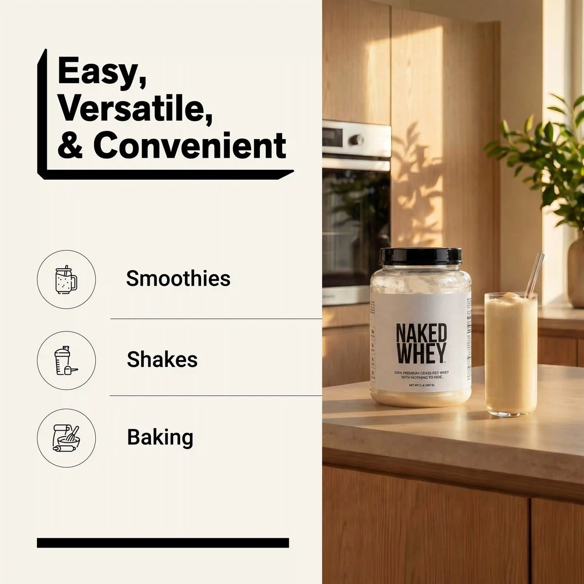 Grass Fed Whey Protein Powder | Naked Whey - 2LB