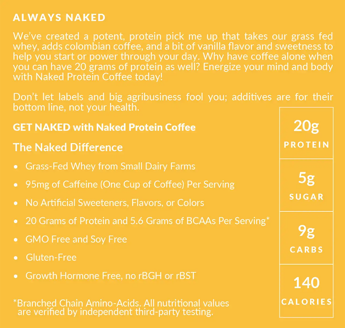 Vanilla Latte Protein Iced Coffee | Naked Protein Coffee - 17 Servings