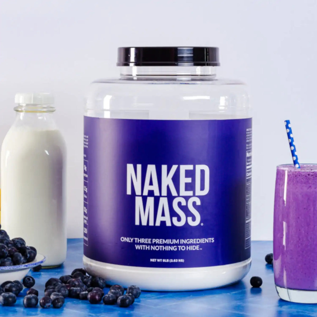 Chocolate Mass Gainer Protein Supplement | Naked Chocolate Mass - 8LB